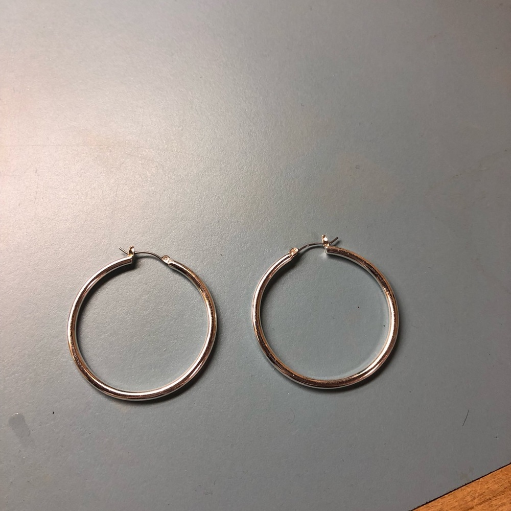Silver hoops